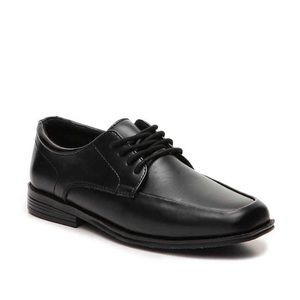Max +Jake black Faux leather Boy dress shoes